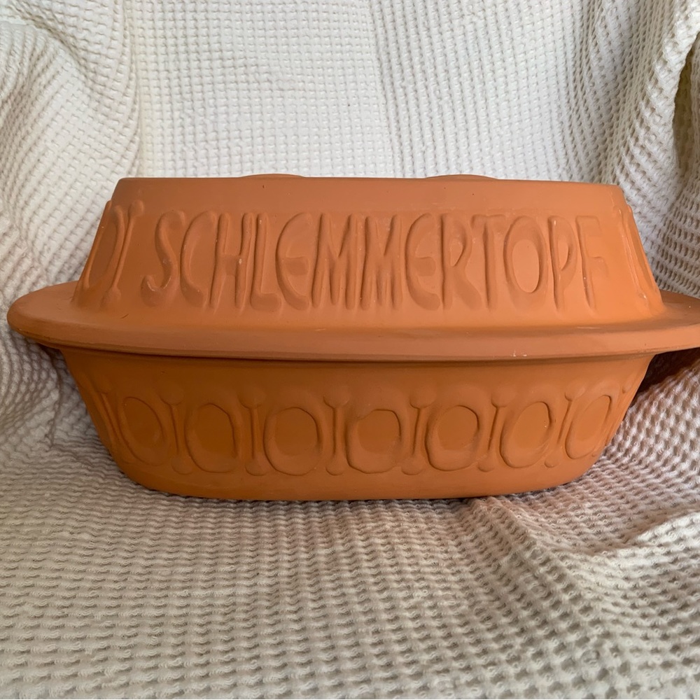 Original Vintage Schlemmertopf 836 - Clay Baking Rooster Top Made by Scheurich